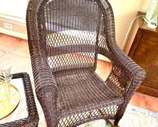 Charming wicker rocker