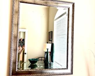 Brushed silver mirror