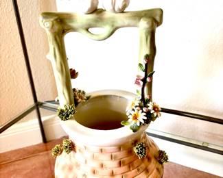 Vintage Capodimonte wishing well