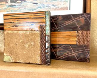 Mixed media wall sculptures