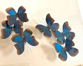 Pair of metal butterflies by Copper Art