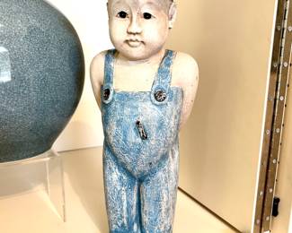 Carved wood statue