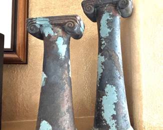 Evans design column candle holders