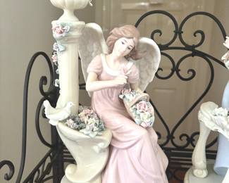 Hand painted porcelain angels