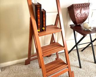 Wood library ladder