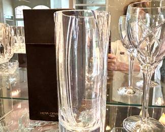 New in box Hoya crystal vase