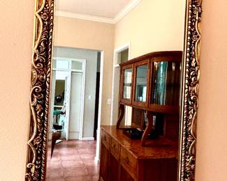 Ornate gold frame mirror