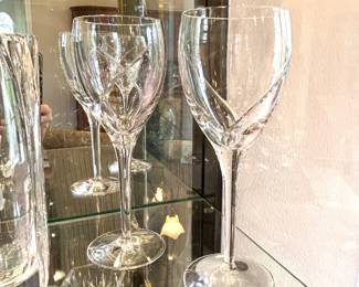 Pair Waterford "Siren"wine glasses 