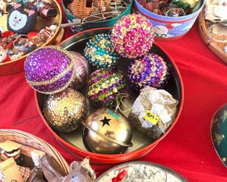 Large selection of tree ornaments