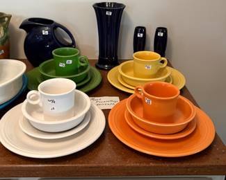 Fiesta ware  (4 place settings of each color)