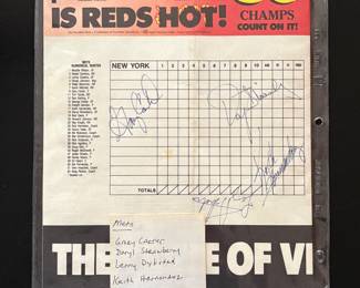 Autographed scorecard (firm price)