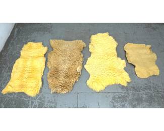 Lot 438 4pcs Genuine Lamb Sheepskins. 