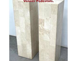 Lot 13 Pair Maitland Smith Tessellated Stone Veneer Pedestals. 