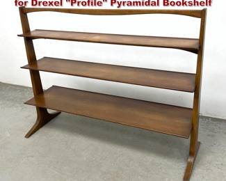 Lot 261 Mid Century Modern John Van Koert for Drexel Profile Pyramidal Bookshelf