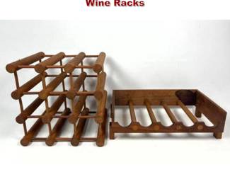 Lot 338 2pc Danish Modern Denmark Teak Wine Racks