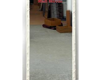 Lot 340 Wood Faux Bamboo Rectangular Wall Mirror.