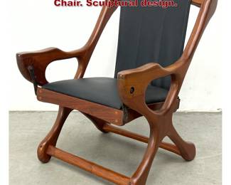 Lot 131 DON SHOEMAKER Modernist Lounge Chair. Sculptural design.
