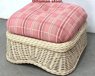 Lot 482 Ficks Reed Wicker Rattan Ottoman stool. 