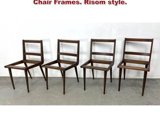 Lot 444 Set 4 Mid Century Modern Dining Chair Frames. Risom style. 