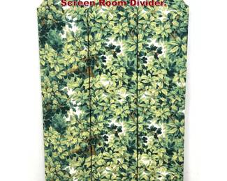 Lot 436 Decorator 3 Panel Fabric Folding Screen Room Divider. 