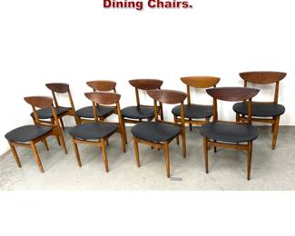 Lot 446 Set 9 Lane Mid Century Modern Dining Chairs. 