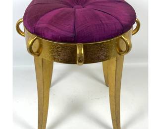 Lot 281 Italian Style Gilt wood Vanity stool. 