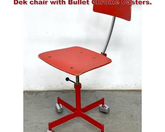 Lot 332 Early Jorgen Rasmussen for Kevi Dek chair with Bullet Chrome Casters. 