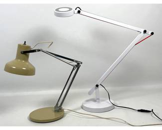 Lot 293 2pcs Vintage Desk Task Lamps. 