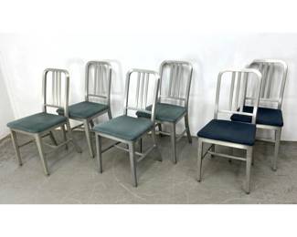 Lot 350 Set 6 Aluminum GoodForm Chairs. 