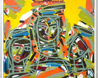 Lot 159 Abstract modernist painting. Signed Pascal.