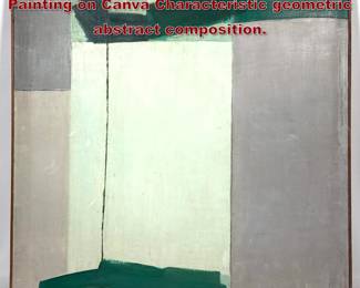 Lot 31 30 x 34 Original Ludwig Sander Painting on Canva Characteristic geometric abstract composition. 