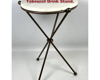 Lot 299 Regency Style Iron and Marble Tabouret Drink Stand. 