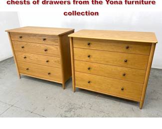 Lot 262 2pcs Contemporary fourdrawer chests of drawers from the Yona furniture collection