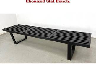 Lot 254 George Nelson for Herman Miller Ebonized Slat Bench. 