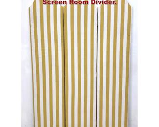 Lot 435 Decorator 3 Panel Fabric Folding Screen Room Divider. 