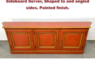 Lot 426 Decorator Italian Style 3 Door Sideboard Server, Shaped to and angled sides. Painted finish.