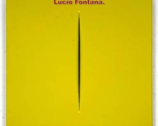 Lot 530 2 Part Plastic Wall Art After Lucio Fontana. 
