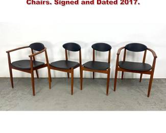 Lot 78 Set 4 Thomas Moser Studio Made Chairs. Signed and Dated 2017. 