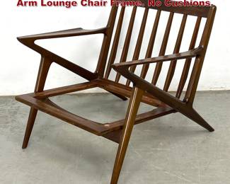 Lot 412 Danish Modern Poul Jensen Selig Z Arm Lounge Chair Frame. No Cushions. 