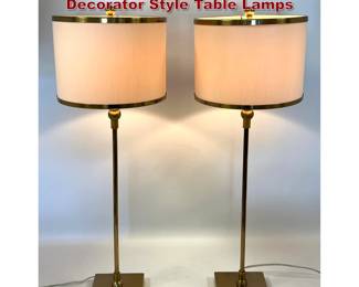 Lot 172 Pair Contemporary Modern Decorator Style Table Lamps
