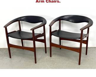 Lot 476 Pair Arne HovmandOlsen Arm Chairs. 