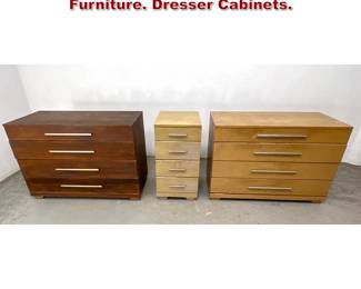 Lot 555 3pcs Raymond Loewy for Mengel Furniture. Dresser Cabinets. 