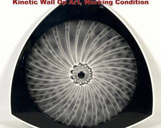 Lot 242 Vintage Rabbit Tanaka White Kinetic Wall Op Art, Working Condition