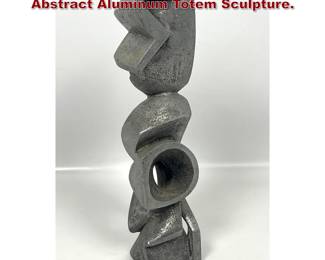 Lot 87 Horton 72 Mid Century Modern Abstract Aluminum Totem Sculpture.