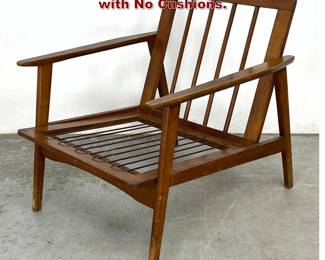 Lot 457 Mid Century Modern Lounge Chair with No Cushions. 