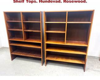 Lot 430 2pcs Danish Modern Teak Cabinet Shelf Tops. Hundevad. Rosewood.