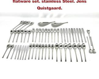 Lot 60 56pc Dansk Germany Odin pattern flatware set. stainless Steel. Jens Quistgaard. 