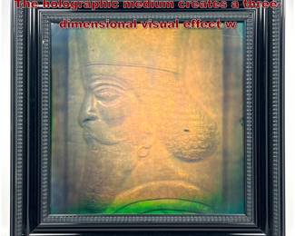 Lot 138 Framed Hologram Portrait of King. The holographic medium creates a threedimensional visual effect w