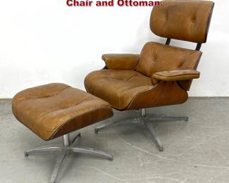 Lot 442 Charlton Molded Plywood Lounge Chair and Ottoman. 