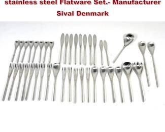 Lot 62 41pc Johan Hagen for Sival Denmark stainless steel Flatware Set. Manufacturer Sival Denmark